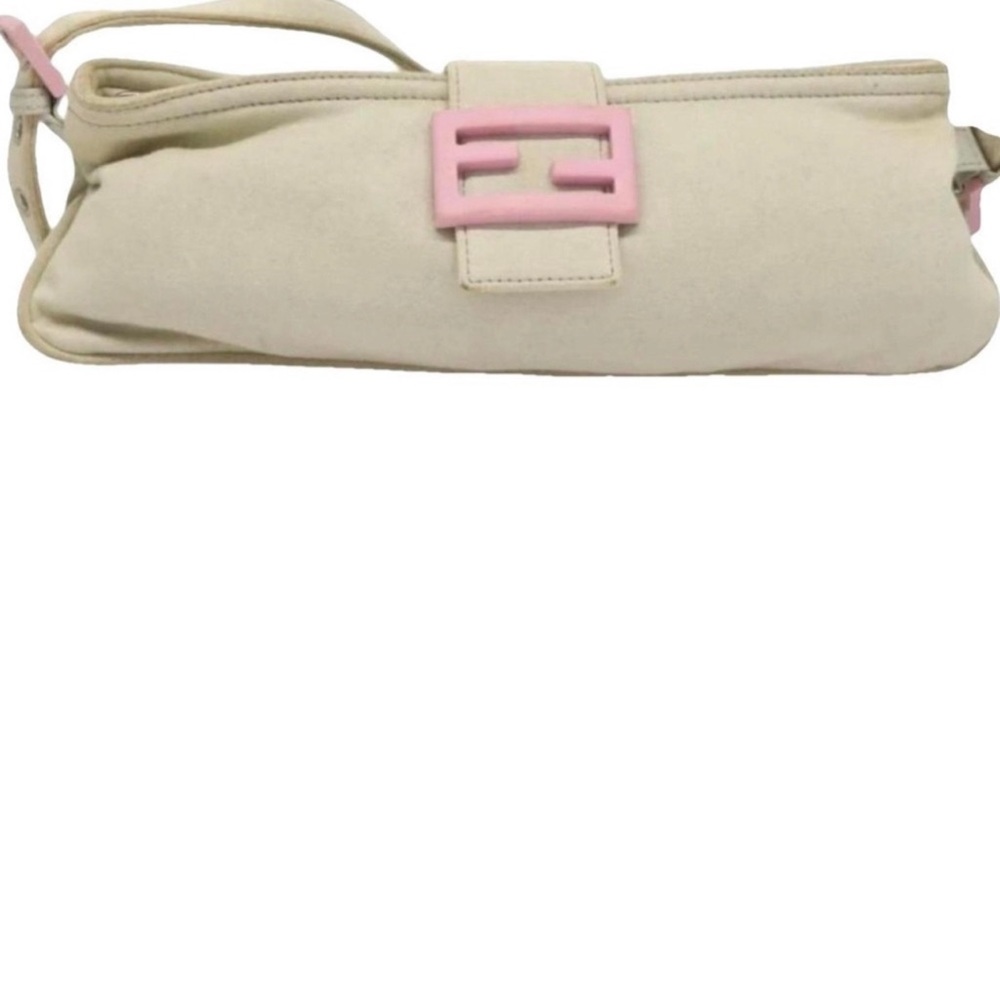 Fendi Beige and Pink Clutch